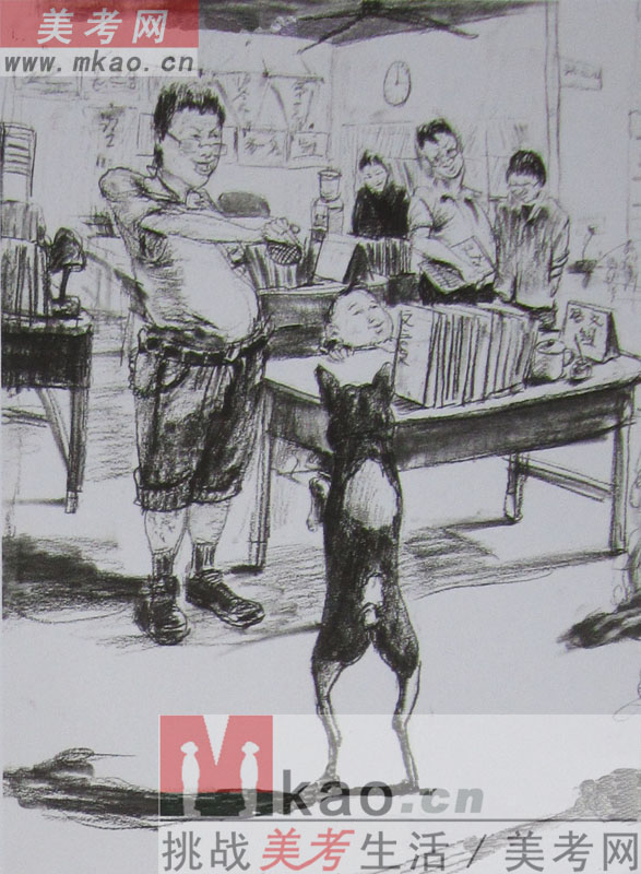 2013年清华大学美术学院造型诚博专业速写优秀试卷