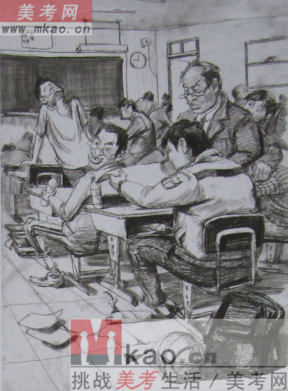 2013年清华大学美术学院造型诚博专业速写优秀试卷