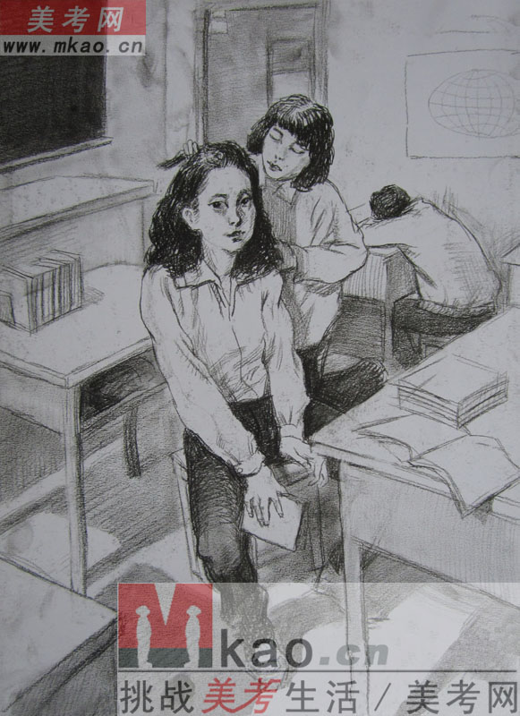 2013年清华大学美术学院造型诚博专业速写优秀试卷