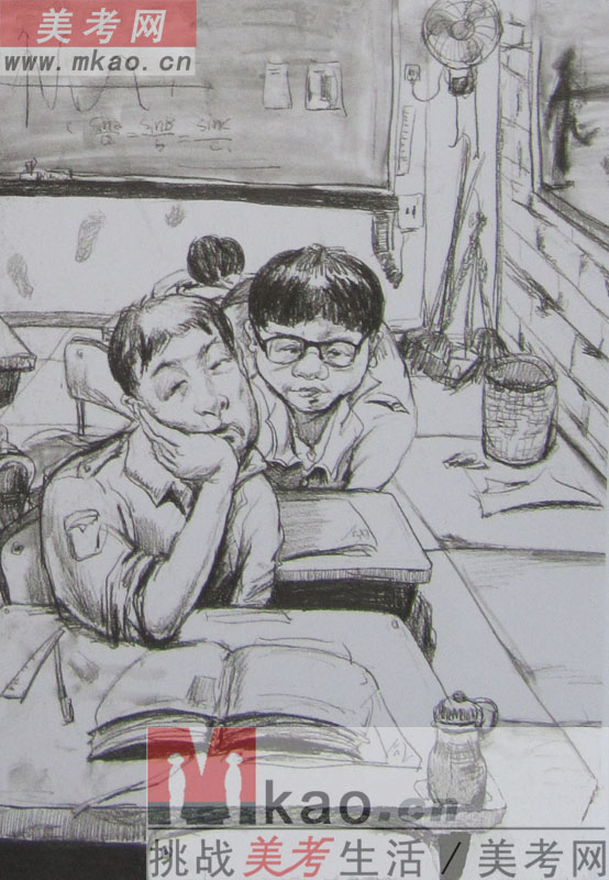 2013年清华大学美术学院造型诚博专业速写优秀试卷